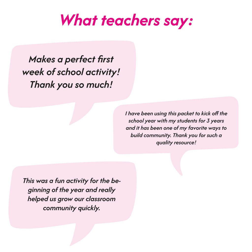 Our Class is a Family activities