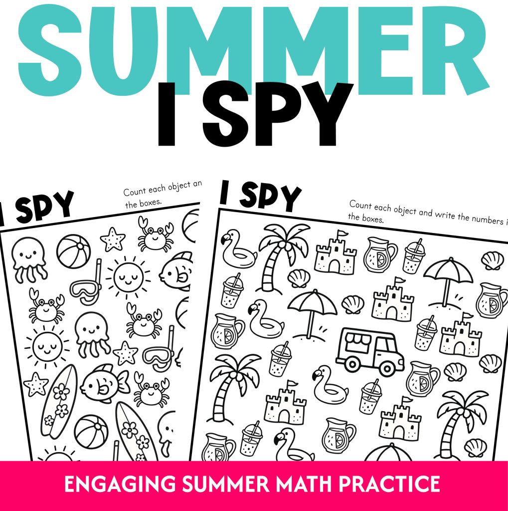 summer I spy worksheets