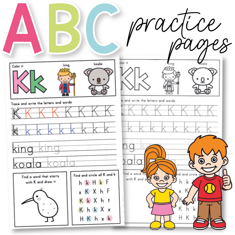 alphabet writing practice
