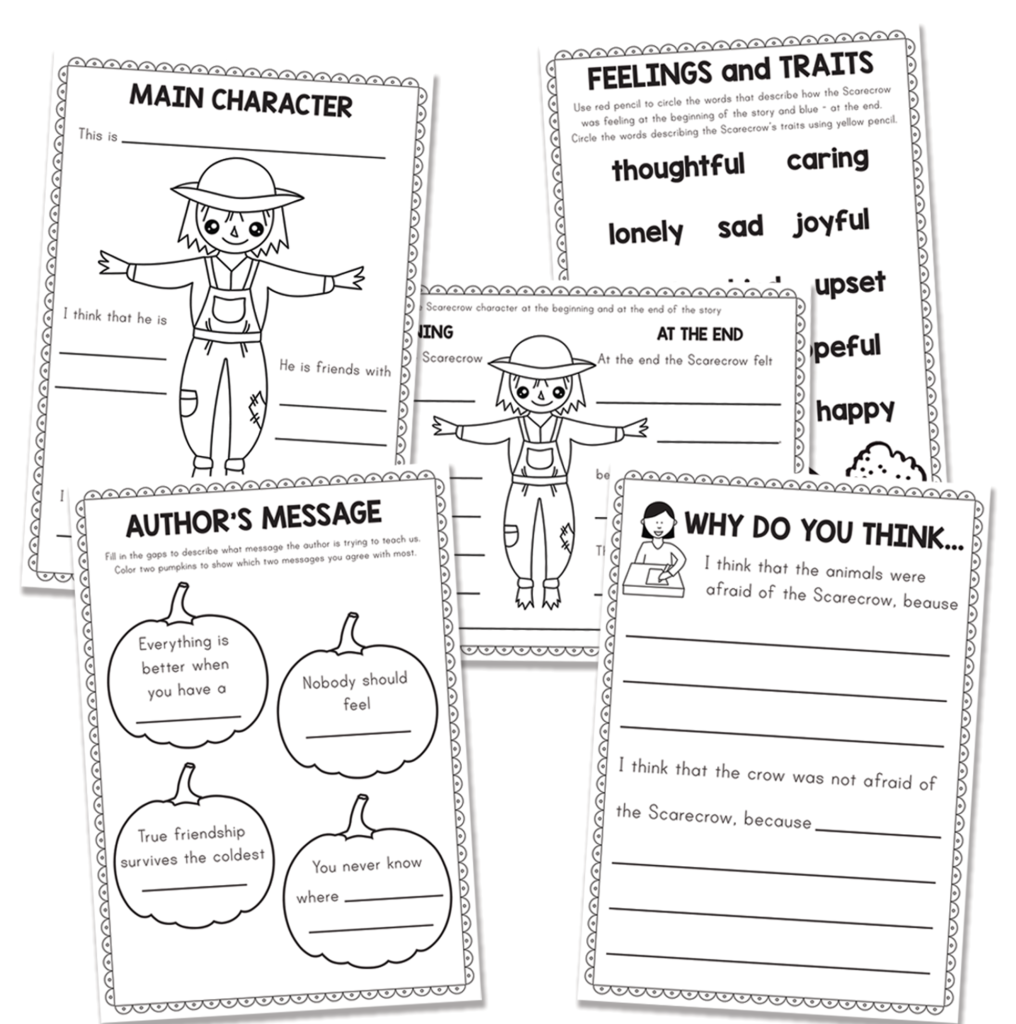 The Scarecrow by Beth Ferry activities and worksheets