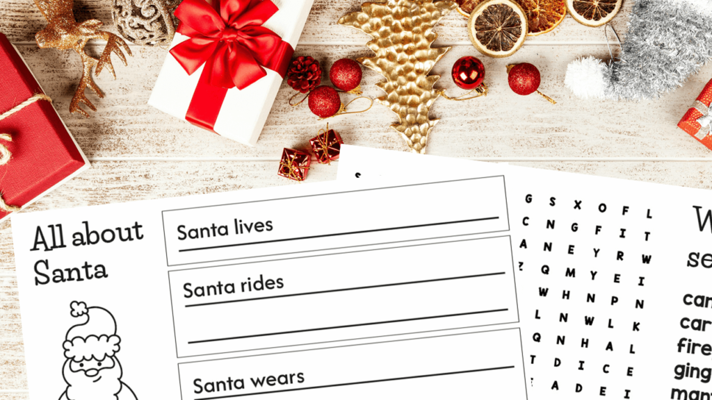 christmas worksheets for preschool