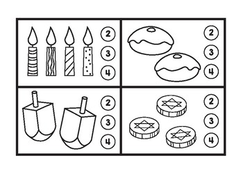 Hannukah Activities, Hannukah Worksheets - Kindergarten, Preschool, 1st grade