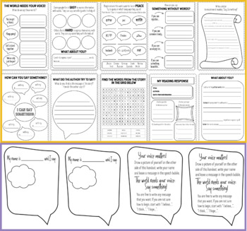 Say Something! activities (Peter H. Reynolds) - Book companion + CLASS PROJECT