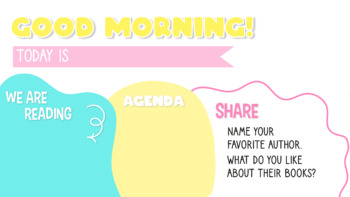 Morning meetings slides - Read aloud activities